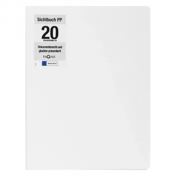 PAGNA Office Display Book DIN A4 20 Kišenės Balta