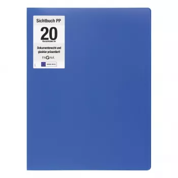 Pagna Office Display Book DIN A4 20 Sleeves Blue