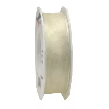 C.E. PATTBERG Four Seasons Satin Matte Gift Ribbon Cream 25 mm x 25 m