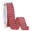 C.E. Pattberg dovana juosta Vichy Check Matt raudona/balta 25 mm x 20 m