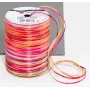C.E. PATTBERG Raffia Gift Ribbon Matte Pink/Red/Orange/Green 3,0 mm x 50,0 m