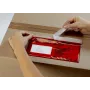 Vereinigte Papierwarenfabriken Docufix Lipnus dokumentų maišelis DL Pristatymo raštas/Sąskaita faktūra Raudonas/Skaidrus Pakuotė po 1000