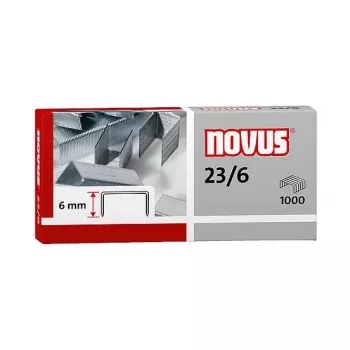 Novus Dahle 042-0039 Segtuvų rinkinys - 6 mm - 1000 nerūdijančio plieno segtukų - talpa 30 lapų