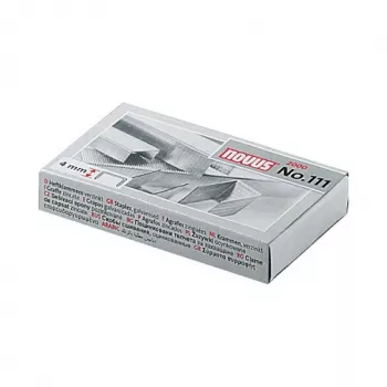 Novus No.111 Kabės - 4 mm - 2000 vnt. - 15 lapų - Metalas - Pilka