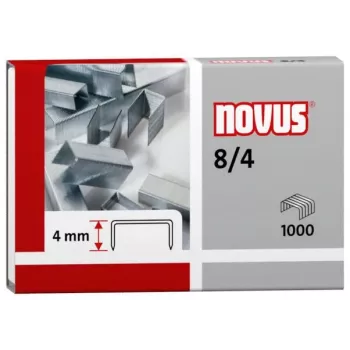 Novus Dahle 24/6 Kabės 1000 vnt. Sidabrinės Cinkuoto Plieno Smailiuoju Galu