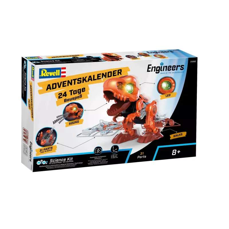 Revell Advent Calendar 'Electric T.Rex' su judančiomis dalimis (01060)