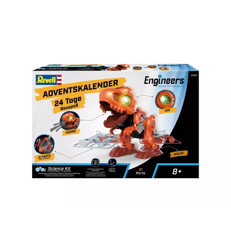 Revell Advent Calendar 'Electric T.Rex' su judančiomis dalimis (01060)
