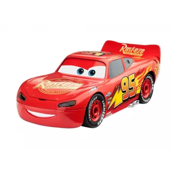 Revell Build & Play Disney Pixar Cars Lightning McQueen Vehicle with Light & Sound, 1:20 Scale, Snap-Together Model Kit