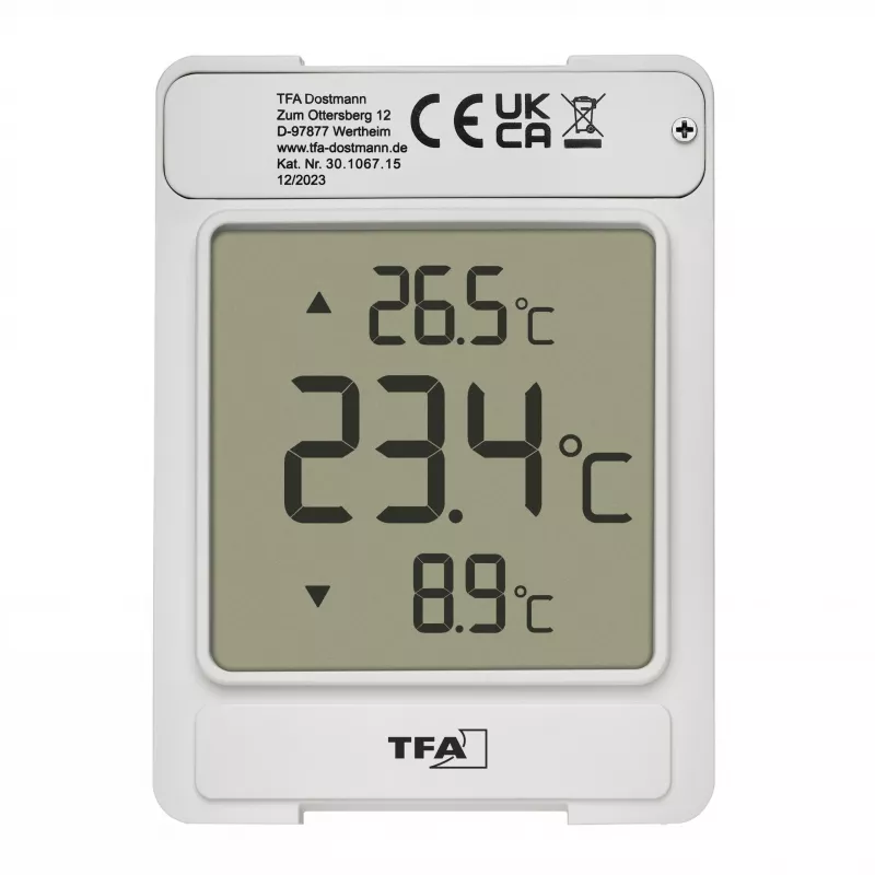 TFA WINDOO Digital Window Thermometer Silver (30.1067.15)