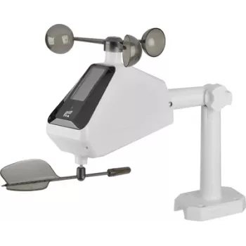 TFA TFA.me ID-A2 Wind Transmitter 30.3904.02 saulės energija varomas belaidis anemometras 868 MHz baltas