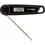 TFA THERMO JACK TASTE Skaitmeninis virtuvės termometras su laikmačiu ir signalu, nerūdijančio plieno zondas, 160 mm, -50 iki +300 °C, LCD ekranas, juodas/baltas