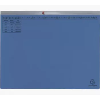 Exacompta 370107B Forever Classic Elastic Band Folder A4 Blue Cardboard 320 g/m²