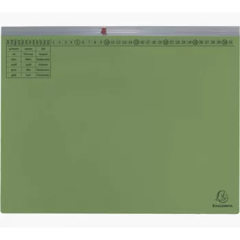 Exacompta 370125B Įprastas bylų aplankas – kartoninis, žalias, 320 g/m², 265 mm x 316 mm