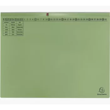 Exacompta 370225B Įprastas bylų aplankas - kartonas - žalia - 320 g/m² - 265 x 316 mm - A4