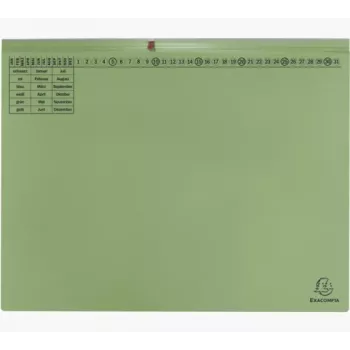 Exacompta 370325B Įprastas aplankas byloms – kartonas, žalias, 320 g/m², 265 x 316 mm