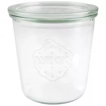 WECK formos stiklainiai 580ml 6 vnt. komplektas - Skaidrūs stikliniai konservavimo stiklainiai su dangteliais, spaustukais ir guminiais žiedais