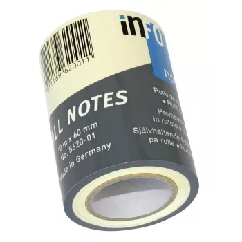inFO Replacement Sticky Note Roll Standard 5620-01 Geltona 1 Ritinėlis