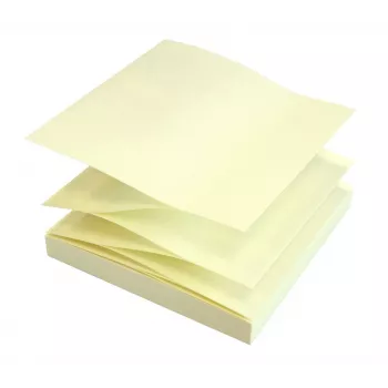 inFO Z-Fold Sticky Notes Yellow 1 Pad