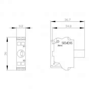 Siemens SIRIUS ACT LED modulis su integruotu LED AC/DC 24V balta