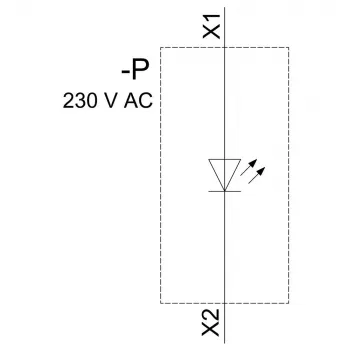 Siemens SIRIUS ACT LED modulis su integruotu šviesos diodu AC 230V raudonas