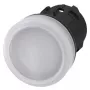 Siemens SIRIUS ACT 3SU1001-6AA60-0AA0 Signalinių lempų blokas su baltu lęšiu, 24V LED, 22mm apvalus, varžtiniai gnybtai