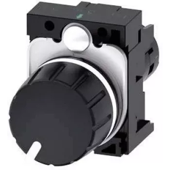 Siemens 3SU1200-2PS10-1AA0 SIRIUS ACT Potenciometras 10 kOhm, 22 mm, Juodas, Sraigtinė gnybtų jungtis