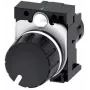 Siemens SIRIUS ACT potenciometras 3SU1200-2PS10-1AA0, 10 kOhm, 22 mm, juodas, su varžtų gnybtais