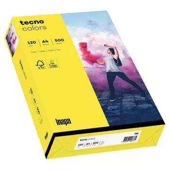 Papyrus Tecno Colors A4 kopijavimo popierius, geltonas, 120 g/m2