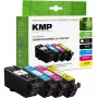 KMP suderinamų rašalo kasečių rinkinys 4 vnt. juoda, žydra, rausvai violetinė, geltona, skirta Canon PGI-525/CLI-526