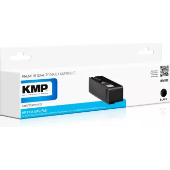 KMP H165BX Suderinama Pigmentinė Juoda Rašalo Kasetė, Didelės Talpos (XL), HP PageWide Pro 450 Serijai