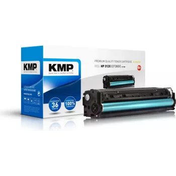 KMP H-T189 Juodas Tonerio Kasetė (Suderinama, Didelės Išeigos) 90g - Pakeičia HP 312X (CF380X), skirta HP Color LaserJet Pro MFP M476 serijai