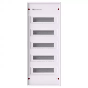 Striebel & John AK Series Surface-Mounted Distribution Board 60 PLE 5 Rows Without Door IP65 IK08 Light Grey RAL 7035