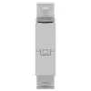 Striebel & John ZED45U RJ45 dvigubas lizdo modulis, Cat.6, neekranuotas, balta spalva