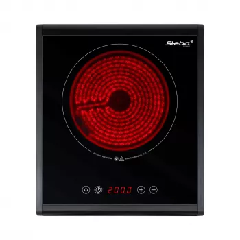 Steba HK 25 Keraminė stiklo kaitlentė 2000W 1 kaitvietė Juoda/Sidabrinė