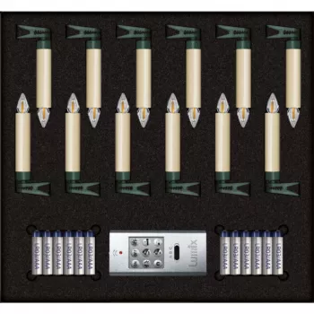 Krinner Superlight Bavaria Mini Flame 12 vnt. Rinkinys Ivory