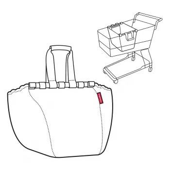 Reisenthel Easyshoppingbag Black - 30L Shopping Bag with Trolley Attachment