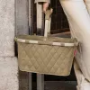 Reisenthel Carrybag Frame Rhombus pirkinių krepšys, alyvuogių spalvos (BK5047)