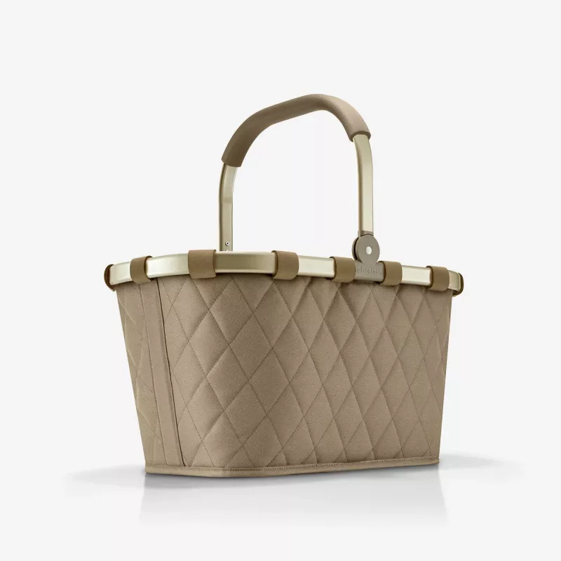 Reisenthel Carrybag Frame Rhombus pirkinių krepšys, alyvuogių spalvos (BK5047)
