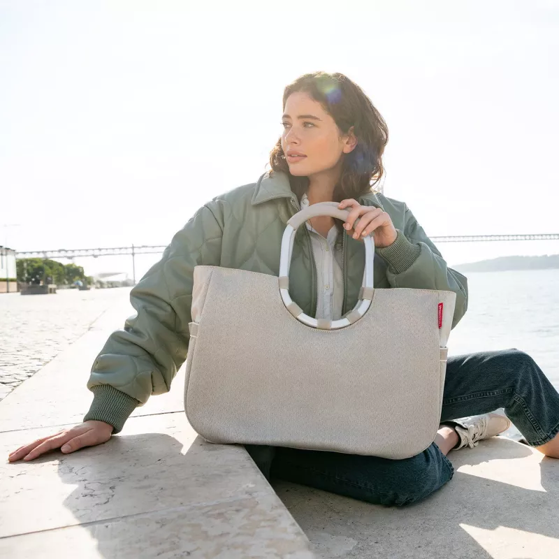 Reisenthel Loopshopper L Herringbone Sand Shopper Bag