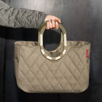 Reisenthel loopshopper M Frame Rhombus apsipirkimo krepšelis alyvuogių (OS5047)