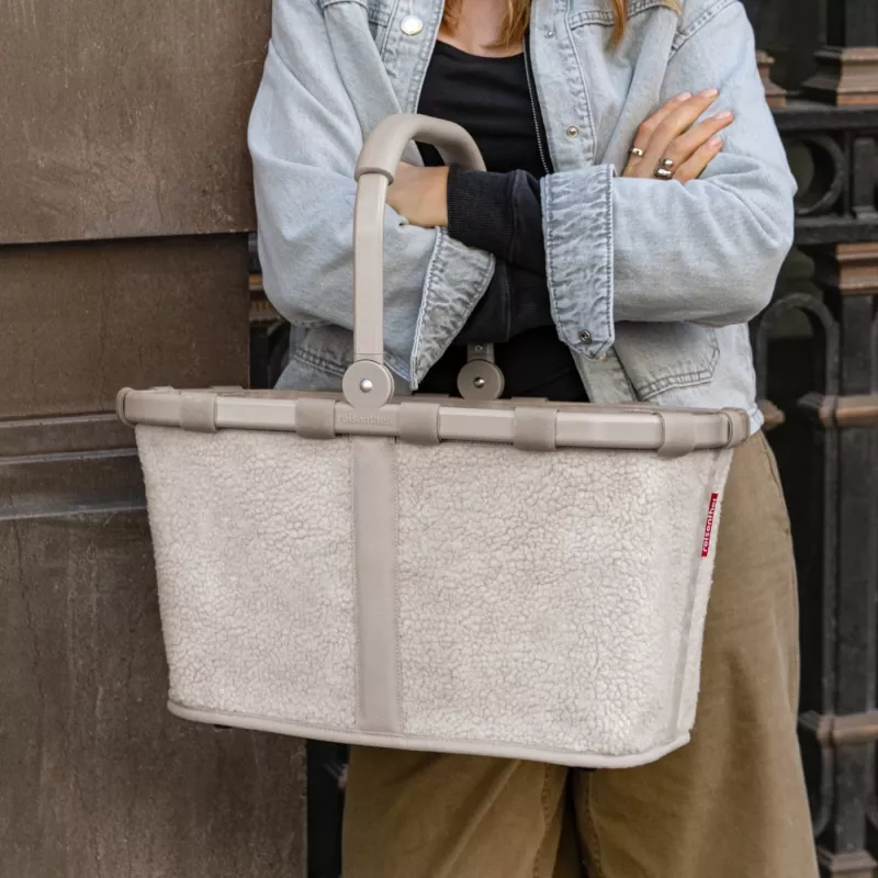 Reisenthel Carrybag Teddy Sand (BK1042) – Apsipirkimo krepšys, 22L, perdirbtas poliesteris