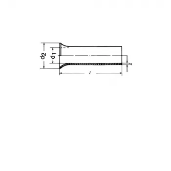 Klauke 7312V Vamzdinis kabelio antgalis, 2,5 mm², M5, alavuotas varis