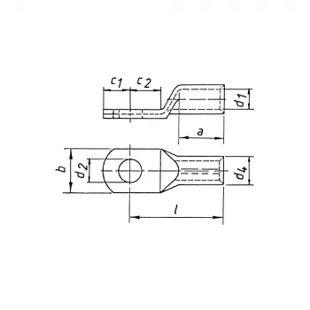 Klauke 103R10 Vamzdinis Kabelio Antgalis, 16 mm², M5, Alavuotas Varis, Pilkas, 20 mm