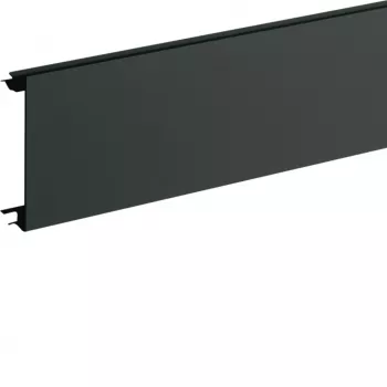 Hager BR08029011 Dado Trunking Lid PVC for BR 80mm Graphite Black