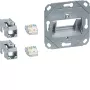 Hager GMKSRJ45C6A2 Jungimo modulis 2x RJ45 Cat.6a UAE centrinei plokštei 2-jų lizdų, halogenų neturintis