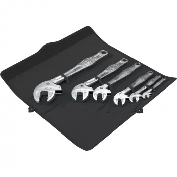 Wera 6004 Joker 6 Set 1 veržliarakčių komplektas, 6 vnt., 10-19 mm, chromo-molibdeno plienas, nikeliu-chromu dengtas, su tekstiliniu maišeliu
