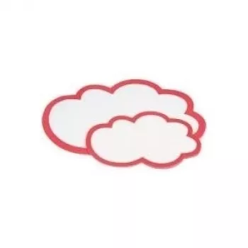 HOLTZ OFFICE SUPPORT magnetoplan Moderation Cards Cloud Large, 620 x 370 mm, White/Red (111152004)