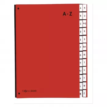 PAGNA Desktop Organizer 24 skyriai - A4 - Kartonas - Raudona - Vertikali - 340 mm - 35 mm