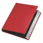 PAGNA stalinis organizatorius 32 skyriai - A4 - kartonas - raudona - portretinė orientacija - 340 mm - 40 mm