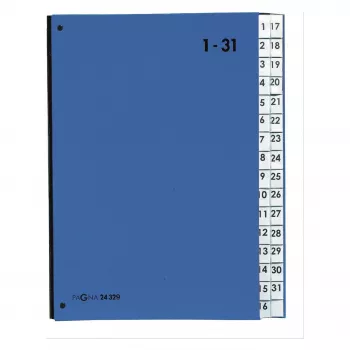 PAGNA stalinis dokumentų rūšiuotuvas 32 skyriai - A4 - kartonas - mėlyna - vertikali - 340 mm - 40 mm